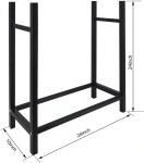 Porte-rack en bois de chauffage extérieur de 2 pieds view 1