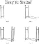 Porte-rack en bois de chauffage extérieur de 2 pieds view 3