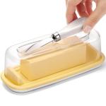 Plat au beurre de silicone avec couteau view 1