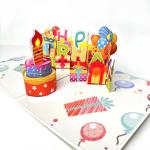3d musical cumpleaños pop up tarjeta view 3