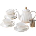 Théière avec tasse et soucoupe view 1