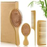 Brosse à cheveux et peigne en bambou view 2