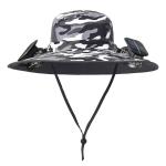 Chapeau solaire à double ventilateur pour utilisation en plein air view 1