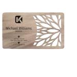 Carte de visite en bois coupe laser view 1