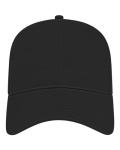 Casquette de baseball 6 panneaux noir view 1