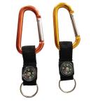 Carabiner de aleación de aluminio premium con brújula sin aceite y correa tejida view 2