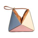Sac triangle pliant en cuir pu main view 4