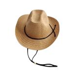 Chapeau de visière en papier paille view 2