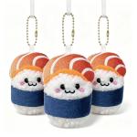 Porte-clés en peluche sushi saumon view 3