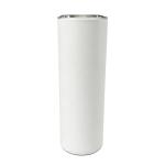 20oz azul brillante blanco tumbler view 2