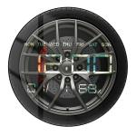 Wheel Shaped Digital Wall Clock view 1