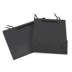 10x6.75x12 pulgadas bolsa de regalo de papel negro view 2