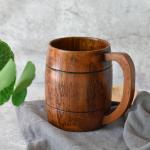 Mug de bière en bois rétro view 3