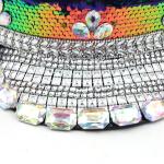 Sequin plat haut marine chapeau view 5