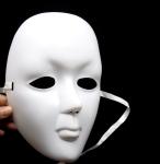Pvc masque de fête blanc view 1