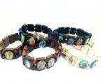 Bracelet stretch en bois avec perles view 2