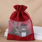 Jute pouches con ventana view 3