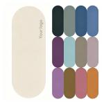 Oval pu caucho antideslizante alfombra de yoga view 1