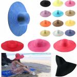 Large bord de plage broderie chapeau view 3