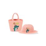 Filles sac de paille chapeau ensemble broderie charme view 4
