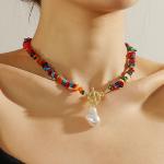 Collier en pierre naturelle et perles view 5