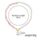Collier en pierre naturelle et perles view 6