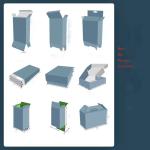 Doble caras dobles impresos mini caja de papel view 3