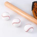 Bate de madera del partido de béisbol view 3