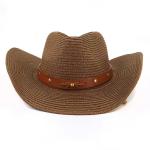 Chapeau de paille de cowboy décoré view 4
