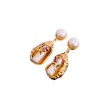 Pendientes de perlas vintage con caja de salida view 7