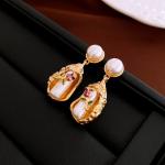 Pendientes de perlas vintage con caja de salida view 5
