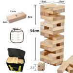 Bloques de madera conjunto gigante jenga wth bolsa de carga view 2