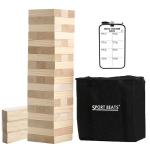 Bloques de madera conjunto gigante jenga wth bolsa de carga view 3