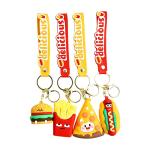 Pvc pisa tranche hot dog chips hamburger caractéristique keydhains view 2