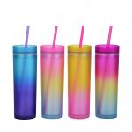Bouteille en plastique couleur changeante 16oz avec paille view 1