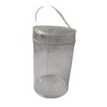 Sac de tote cosmétique rond transparent personnalisé view 1