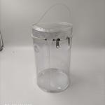 Sac de tote cosmétique rond transparent personnalisé view 2