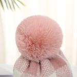 Bonnet plaid avec pompon view 3