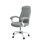 Silla de oficina de estiramiento cubierta con apoyabrazos view 2