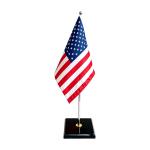 Mini drapeau de bureau imprimé personnalisé avec fond en marbre view 2
