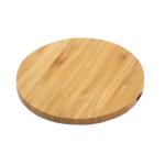 Chargeur sans fil de bambou rond 15w view 2