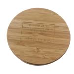 Chargeur sans fil de bambou rond 15w view 1