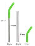 Paille métallique avec embouts en silicone view 2