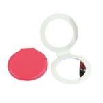 Miroir de maquillage pu rond portable view 3