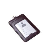 Soporte de placa id de cuero con lanyard view 2