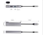 Usb portable type c hub usb-c hub pour usb 3.0 conve view 3