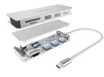 Usb 3.0 type c c combo hub avec lecteur de carte sd view 2