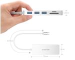 Usb 3.0 type c c combo hub avec lecteur de carte sd view 3