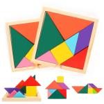 Puzzles de tanggramme en bois pour enfants view 1