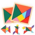 Puzzles de tanggramme en bois pour enfants view 4